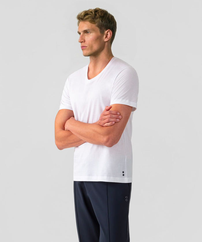 T-shirt Eyelet Edition col V: Blanc optique
