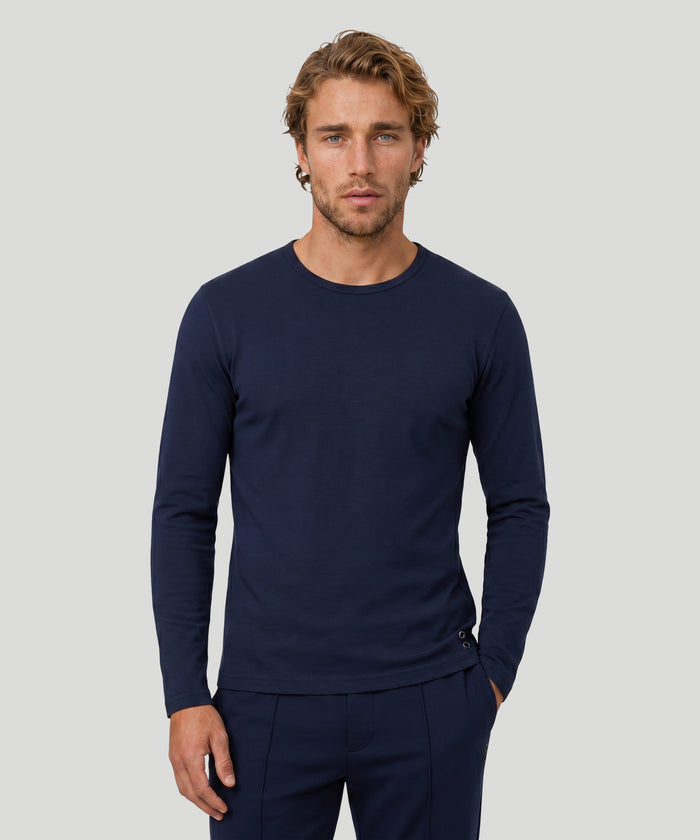 Long Sleeve T-Shirt Eyelet Edition: Marineblau