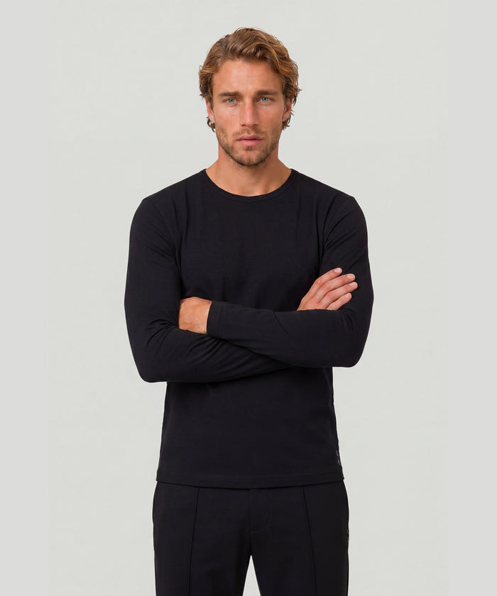 Long Sleeve T-Shirt Eyelet Edition: Schwarz
