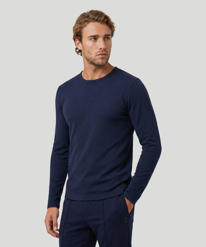 Long Sleeve T-Shirt Eyelet Edition: Marineblau