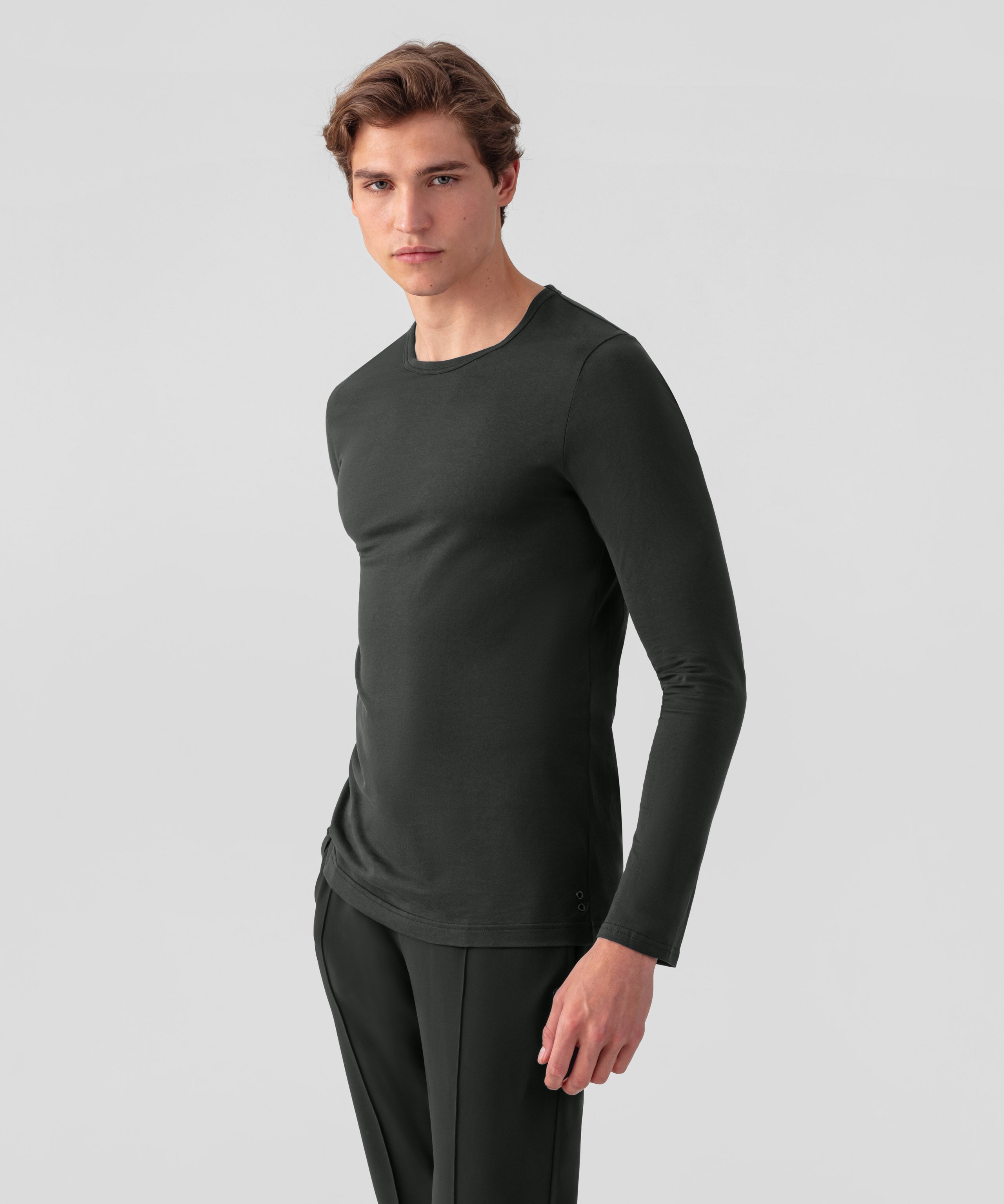 Langarm-T-Shirt Eyelet Edition: Schwarz
