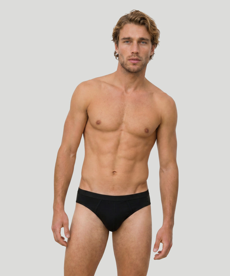 Slim Y-Front Briefs: Schwarz