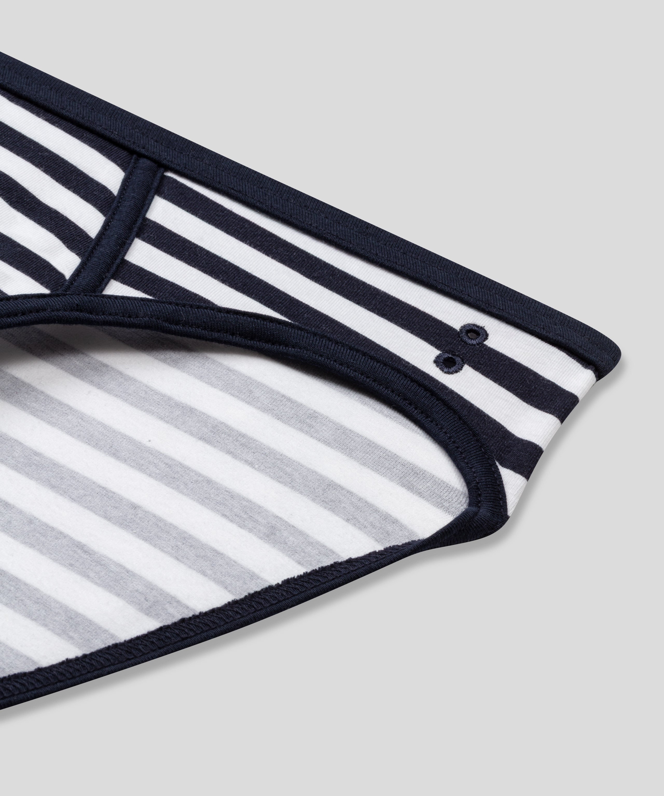 Slip Y-Front Slim: Bleu marine/blanc