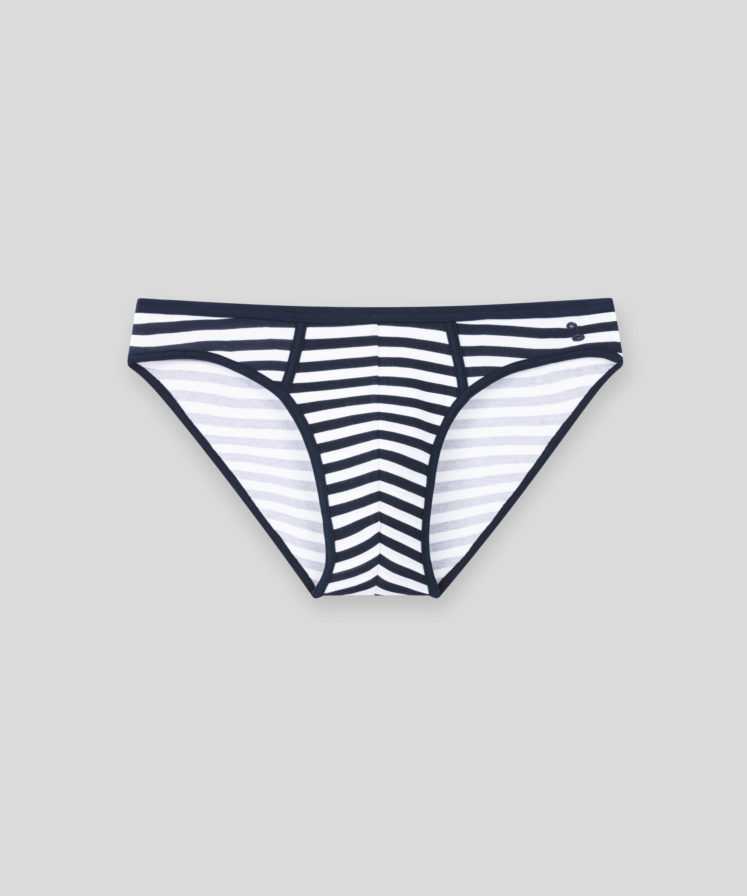 Slip Y-Front Slim: Bleu marine/blanc