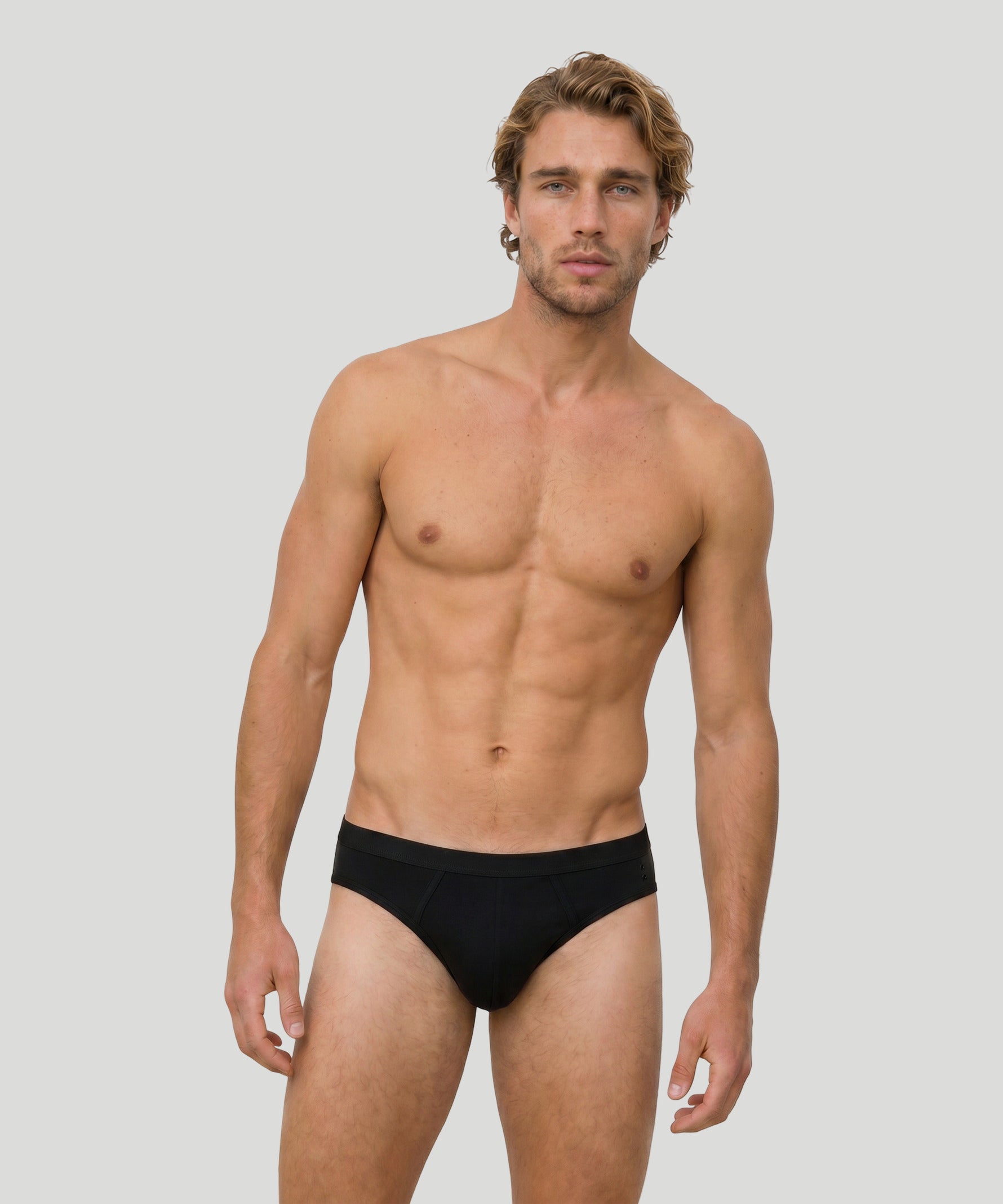 Slim Y-Front Briefs: Schwarz