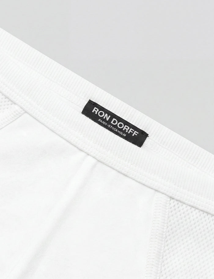 Slip Y-Front Slim en mesh: Blanc