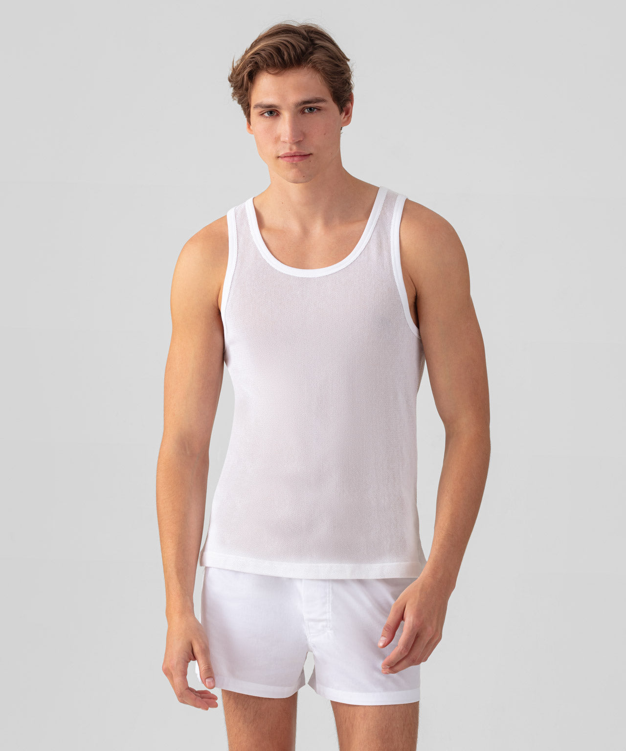 Débardeur en mesh: Blanc