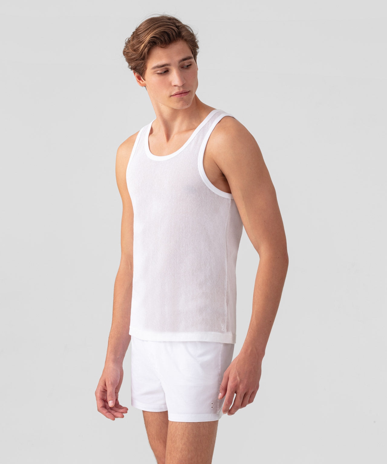 Débardeur en mesh: Blanc