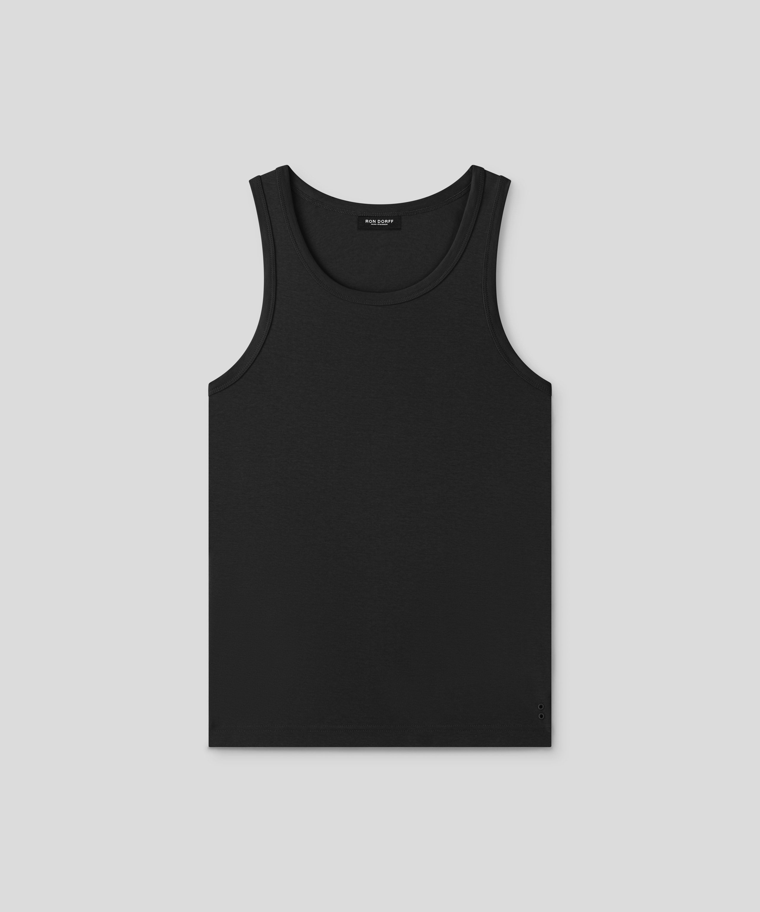 Ribbed Tank Top: Black | Ron Dorff