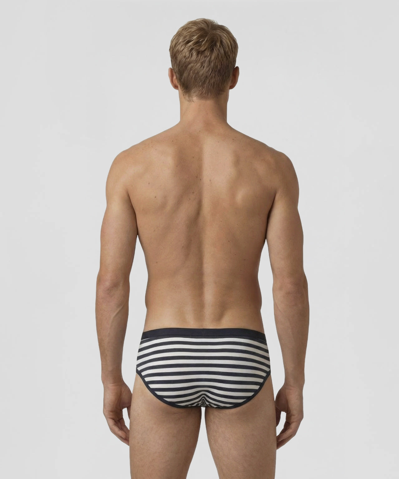 Y-Front-Slips: Marineblau/Weiß