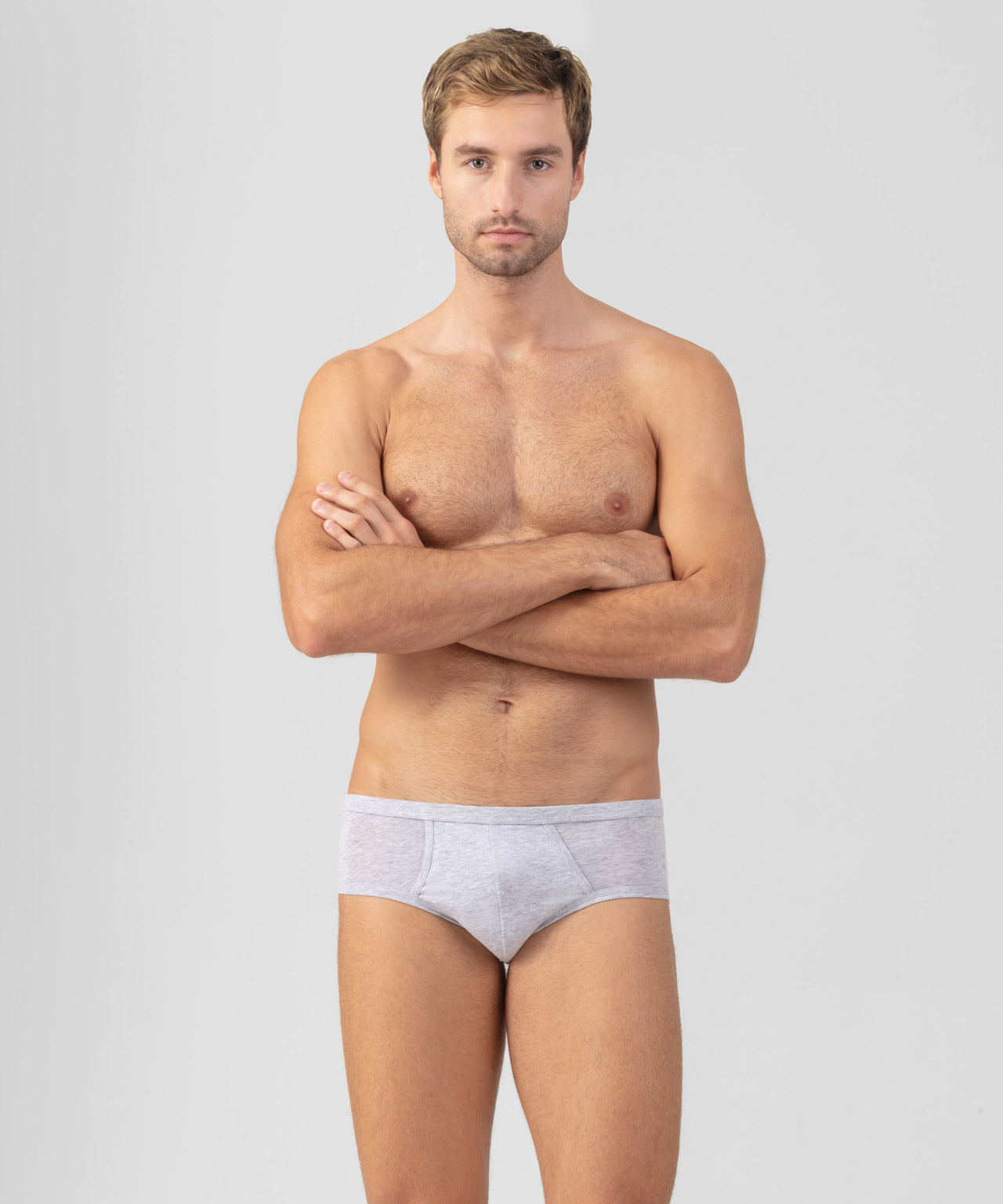 Y-Front Briefs: Heather Grey