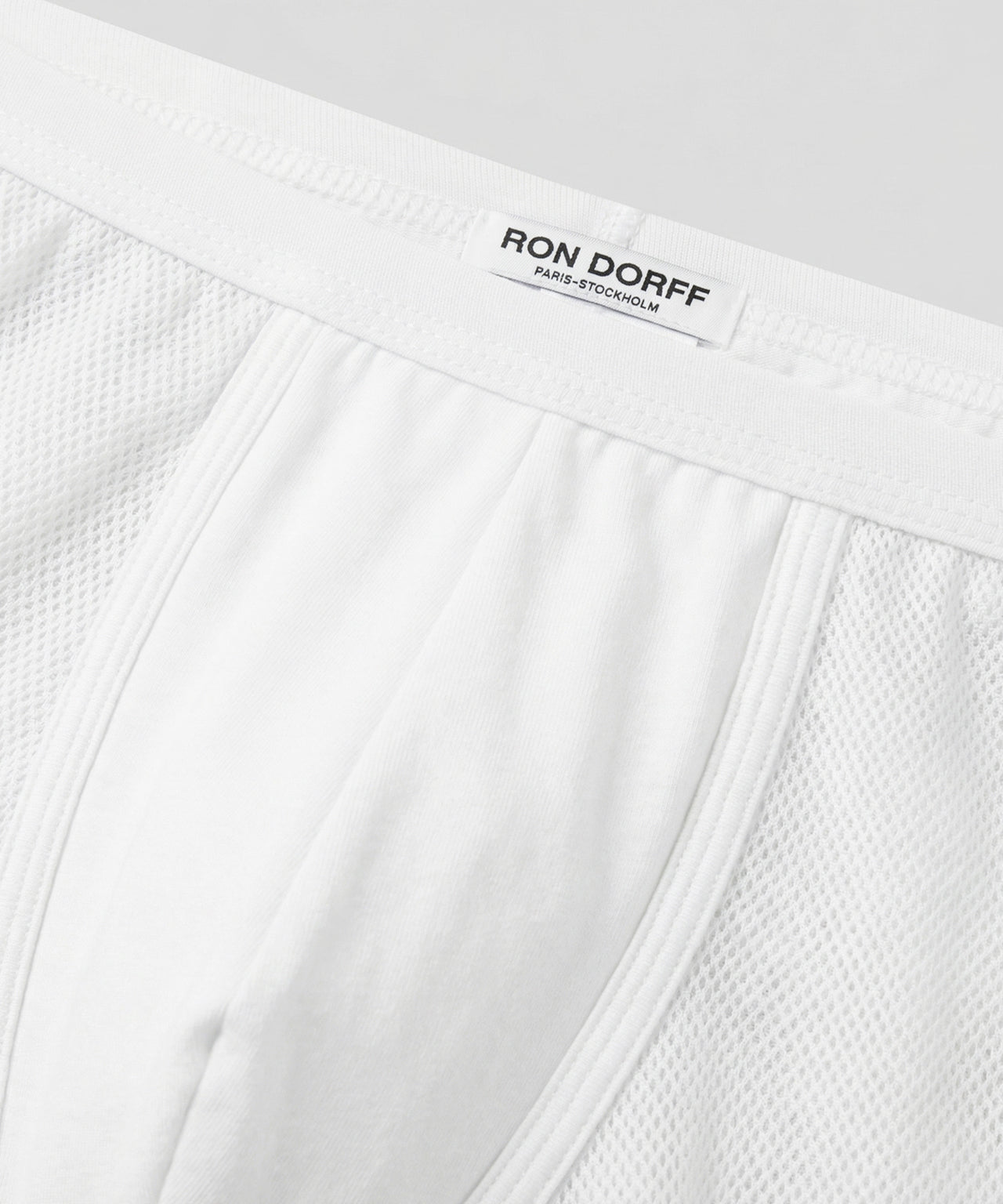 Boxershorts aus Mesh: Weiß