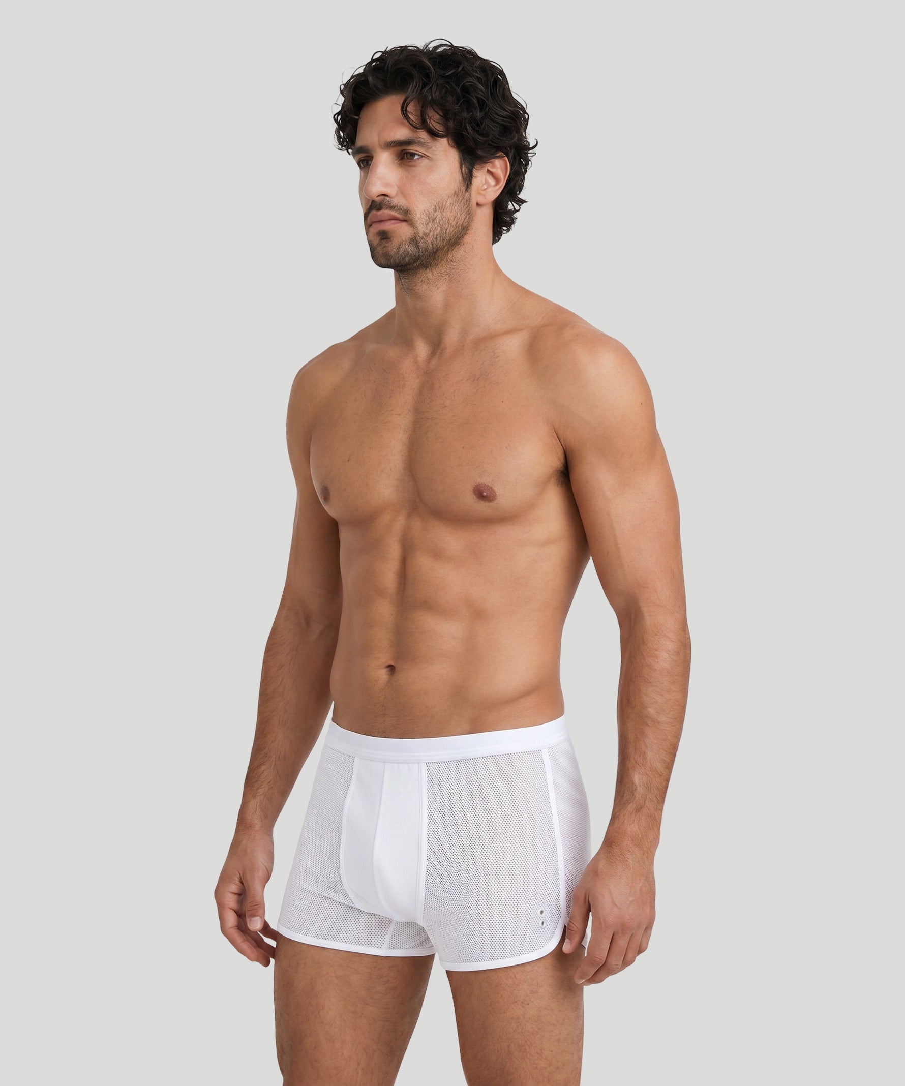Boxer marathon en mesh: Blanc