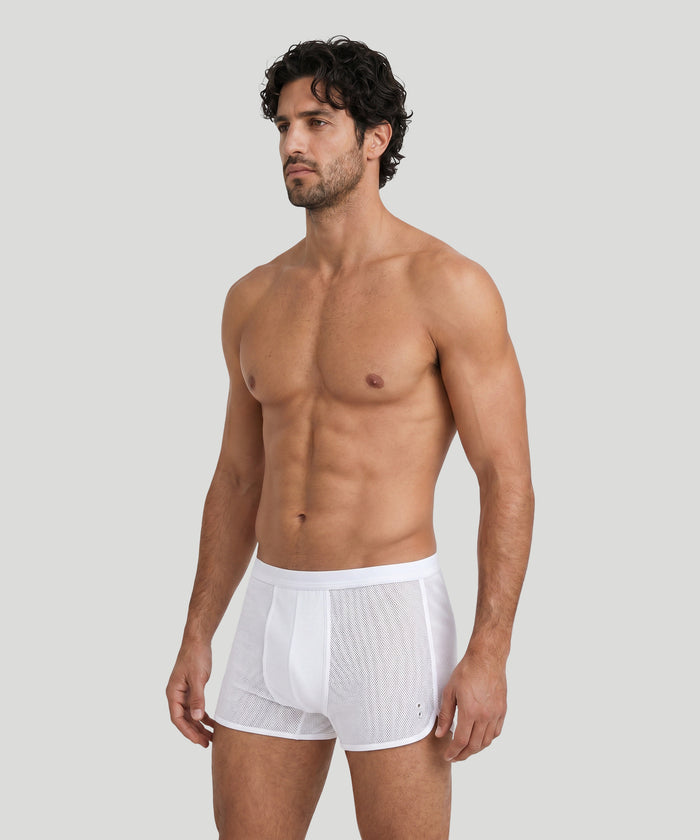 Boxer Marathon en mesh: Blanc