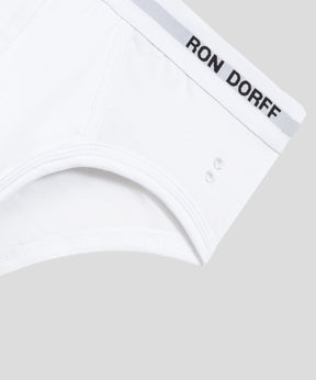 Slips Y-front en coton à imprimés RON DORFF: Blanc