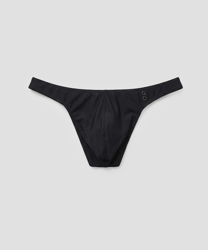 RD Thong-Bademode: Schwarz