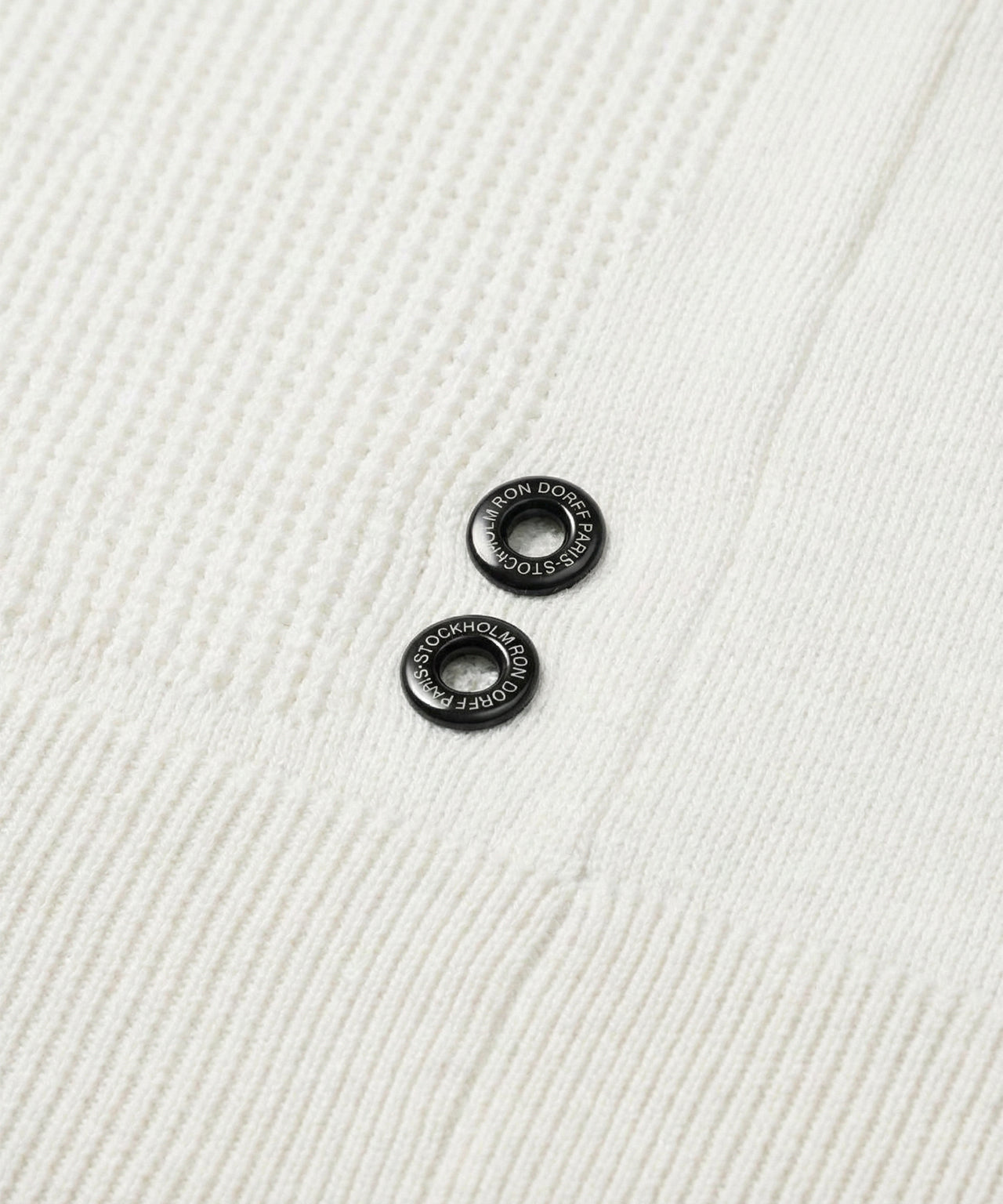 Polo col V en maille: Écru