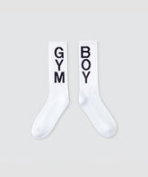 Sport Socks "GYM BOY": White
