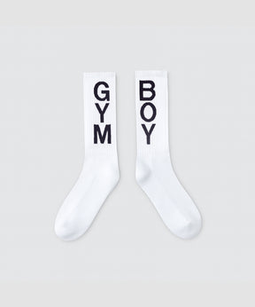 Sport Socks "GYM BOY": White