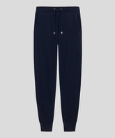 Pantalon en coton cachemire: Bleu marine