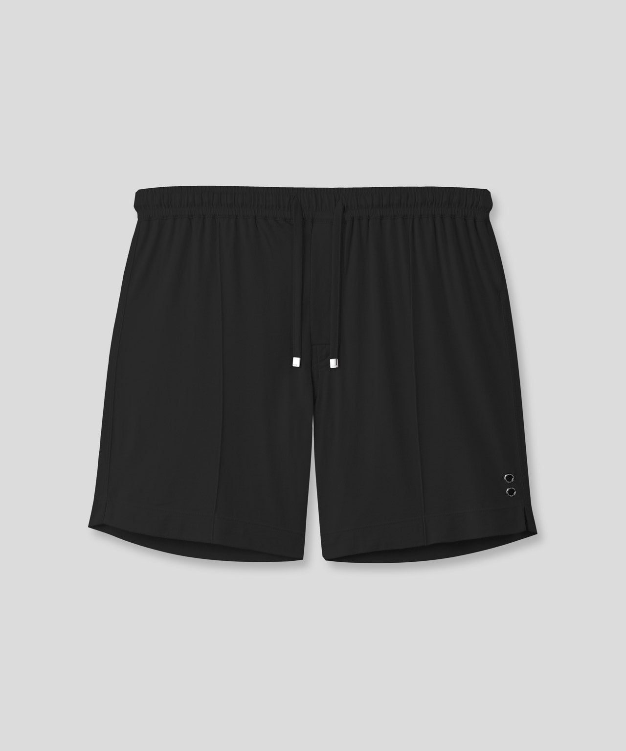 Baumwoll Modal Home-Shorts: Schwarz