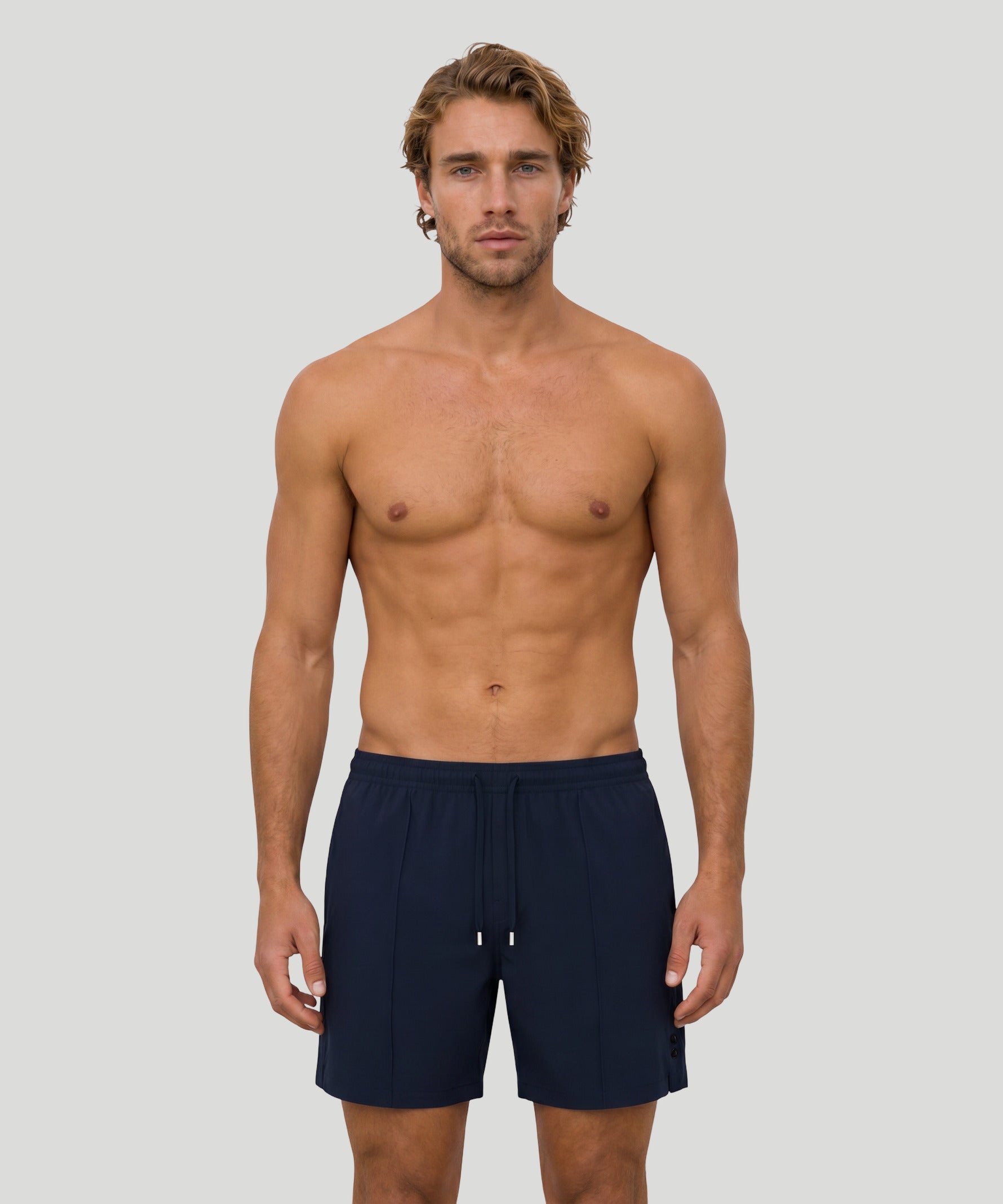 Cotton-Modal Home Shorts: Marineblau