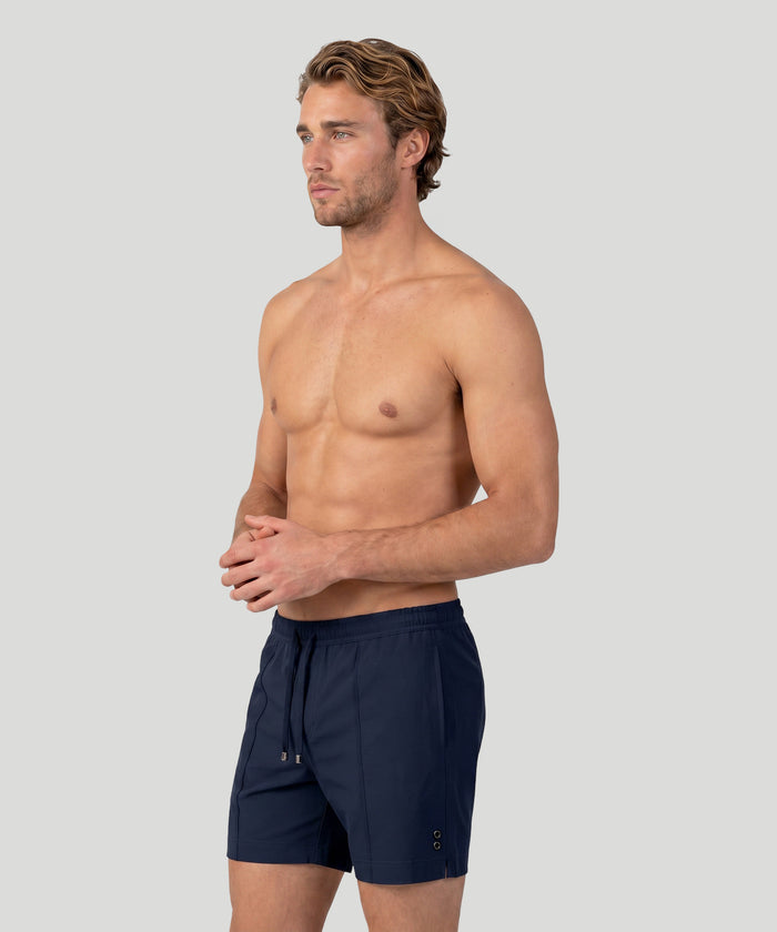 Cotton-Modal Home Shorts: Marineblau