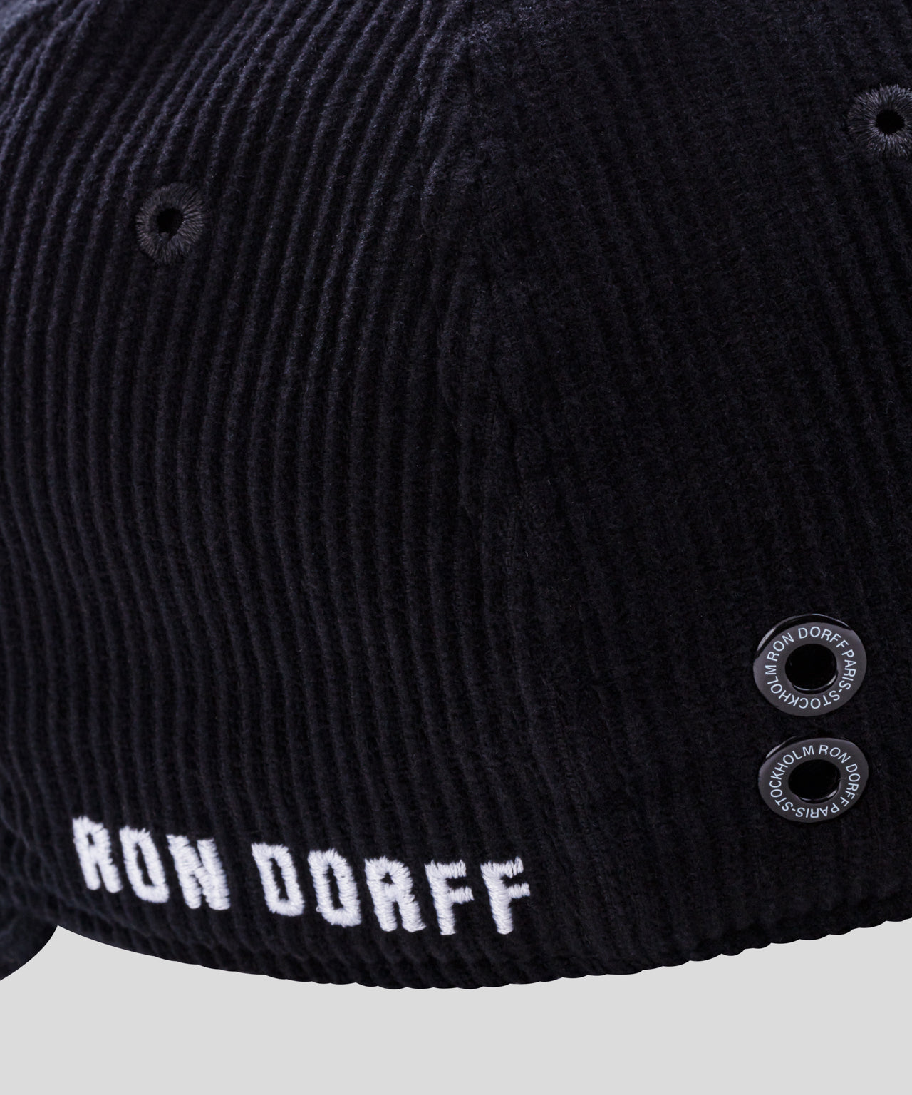 Corduroy Coach Cap "RON DORFF": Schwarz