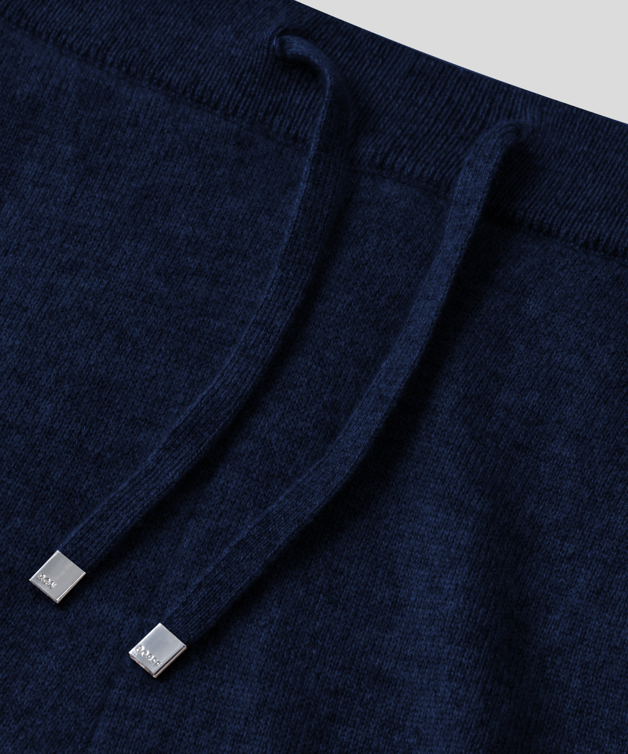 Pantalon avec poches en cachemire: Bleu marine