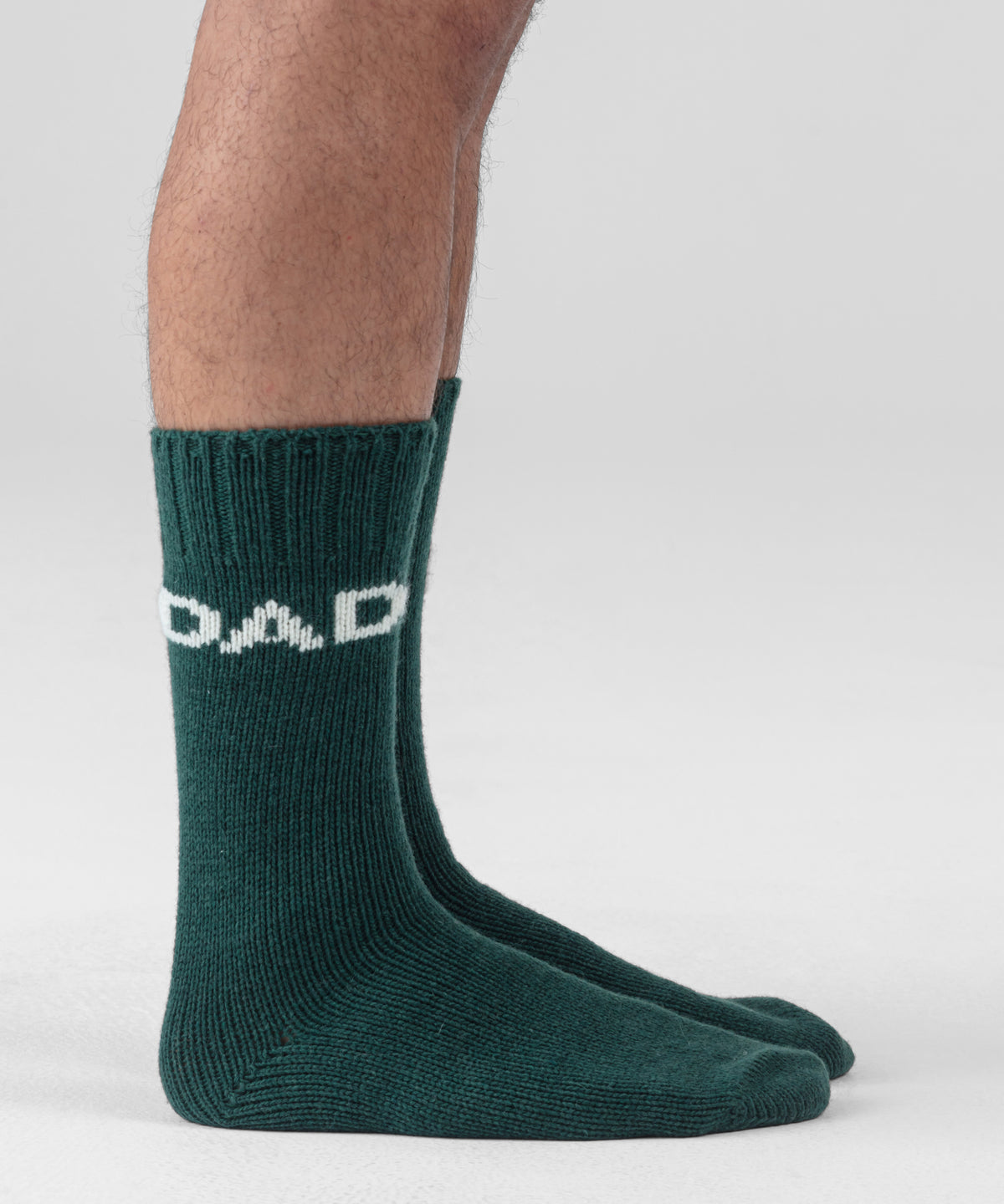 Chaussettes en laine "DAD": Vert sapin