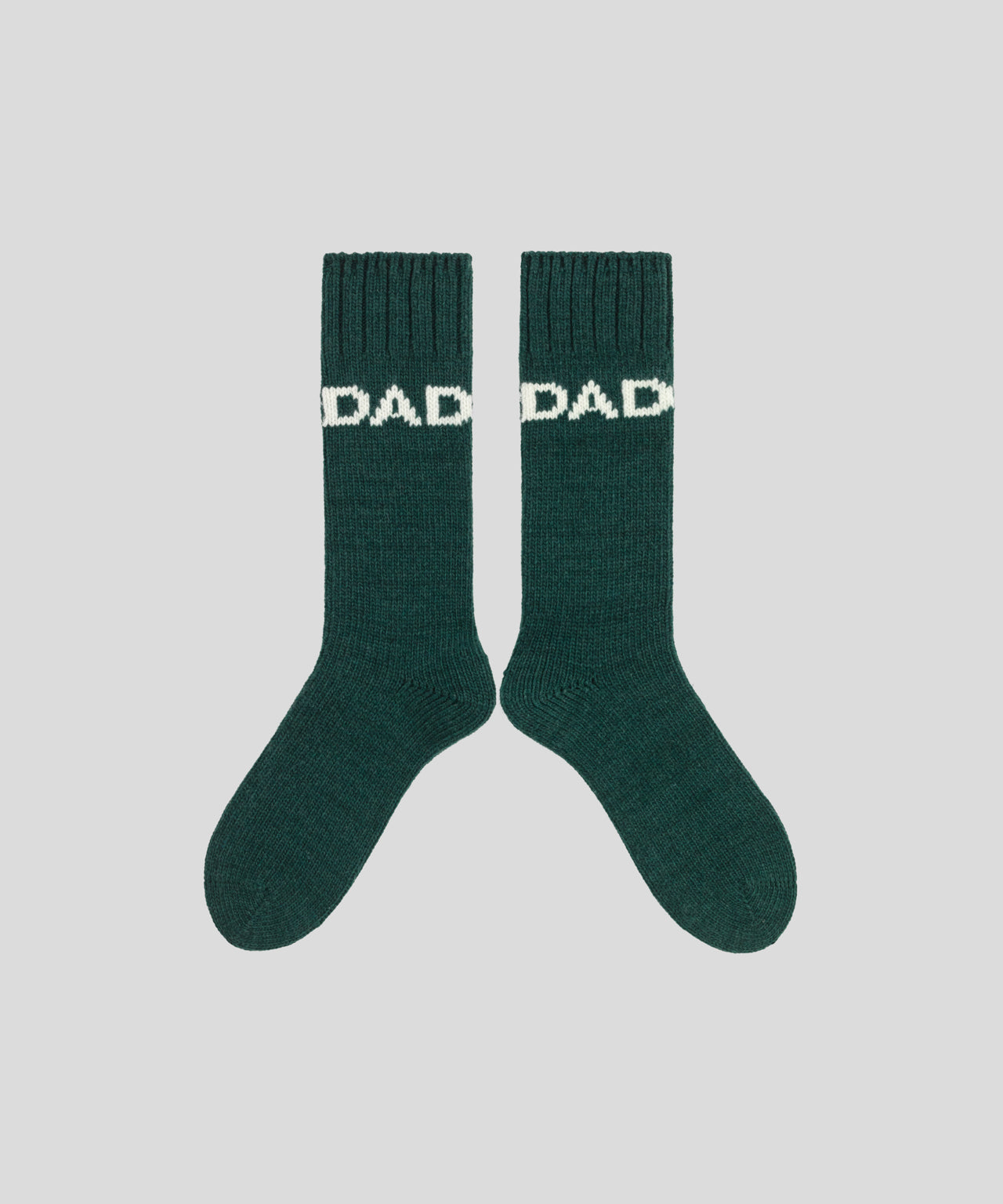 Chaussettes en laine "DAD": Vert sapin