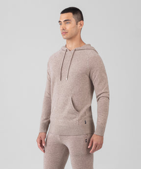 Cashmere Hoodie: Heather Beige