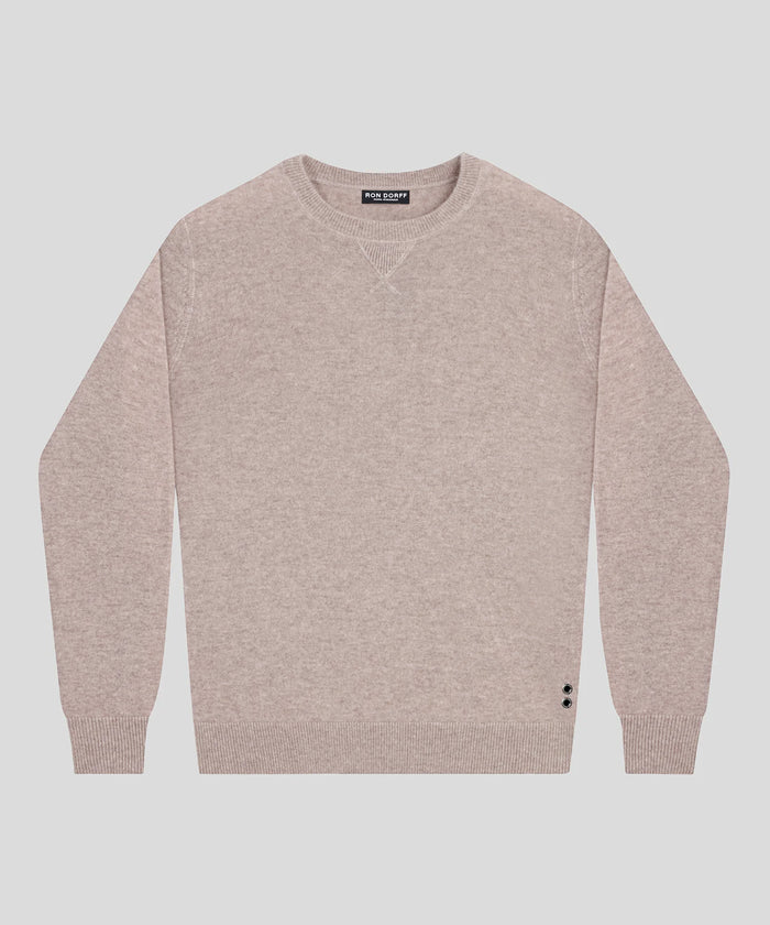Pull en cachemire : Beige chiné