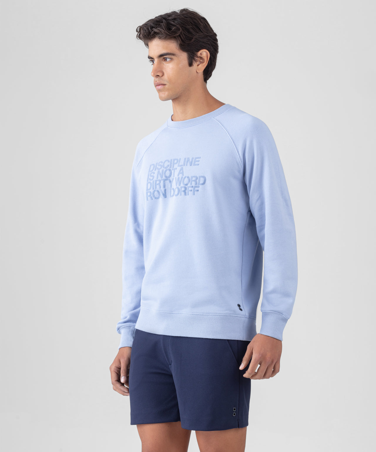 Organic Cotton Sweatshirt DISCIPLINE: Cloudy Bay