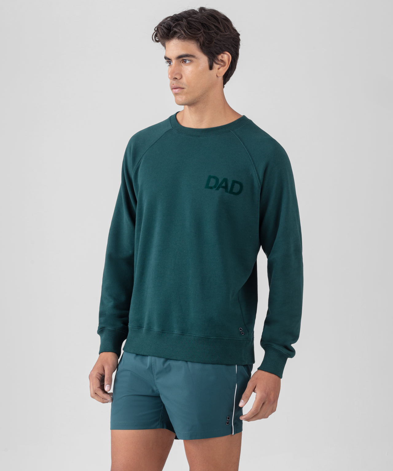 Organic Cotton Sweatshirt "DAD": Green Night