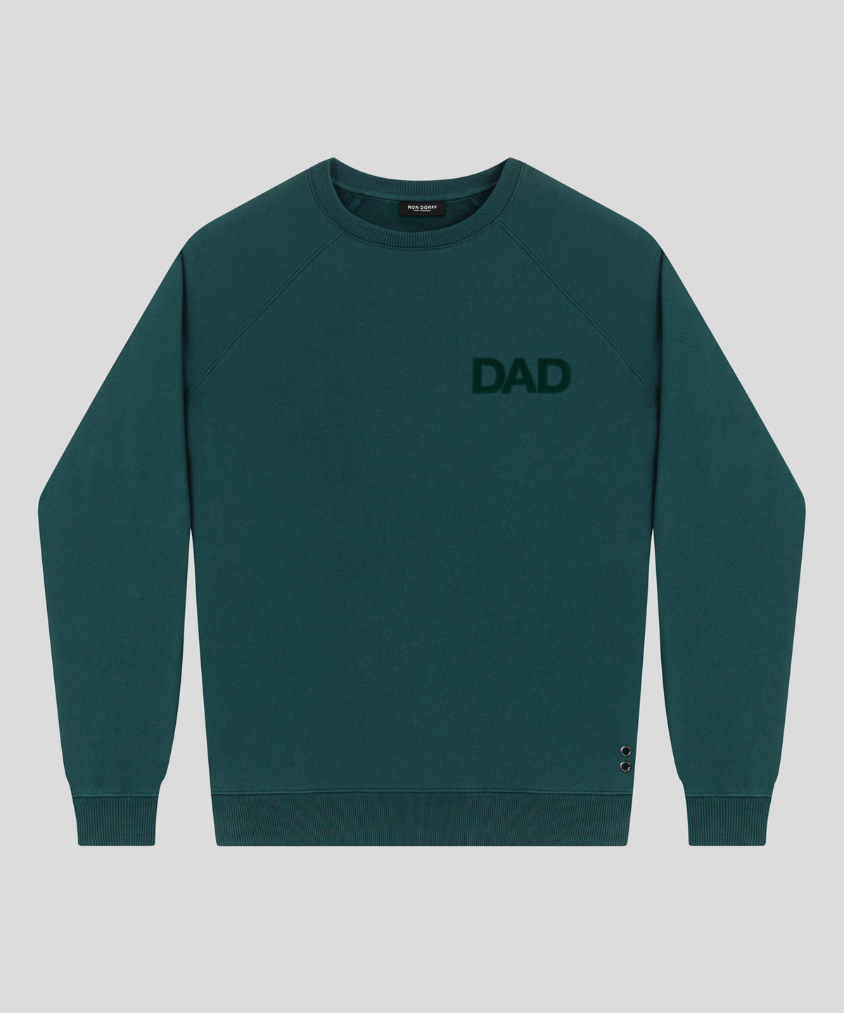 Sweatshirt en coton organique à imprimé DAD: Vert sapin