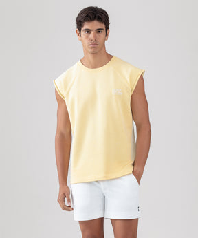 Organic Cotton Sleeveless Sweatshirt DISCIPLINE: Scandi Yellow