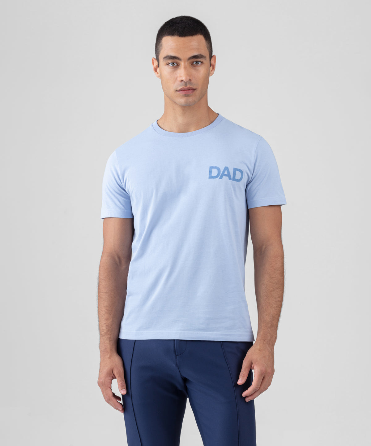 T-shirt en coton organique à imprimé DAD: Bleu ciel
