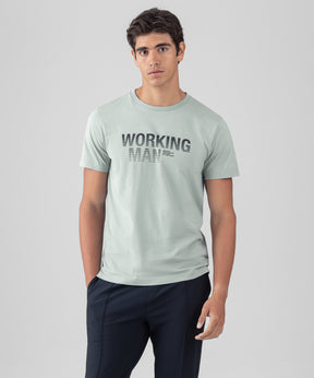 Organic Cotton T-Shirt WORKING MAN: Light Sage