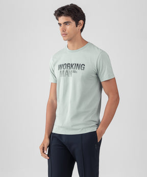 Organic Cotton T-Shirt WORKING MAN: Light Sage