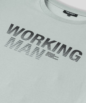 Organic Cotton T-Shirt WORKING MAN: Light Sage