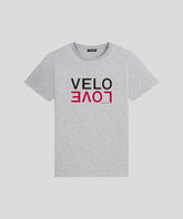 T-shirt en coton bio "VELO LOVE": Gris chiné