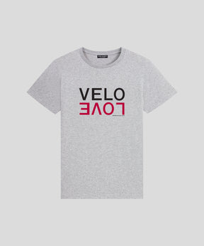 T-shirt en coton bio "VELO LOVE": Gris chiné