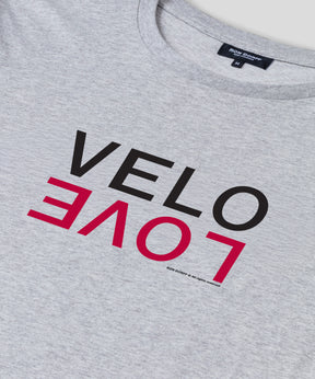 T-shirt en coton bio "VELO LOVE": Gris chiné