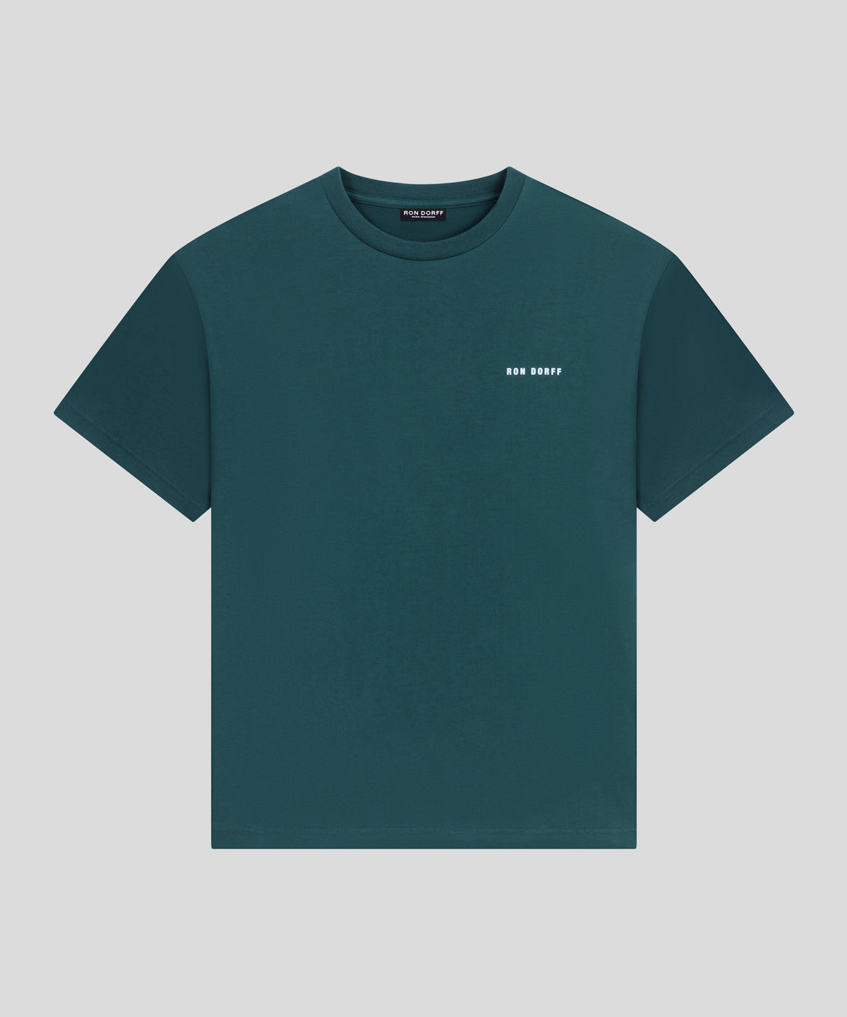T-shirt coupe décontractée en coton: Vert sapin