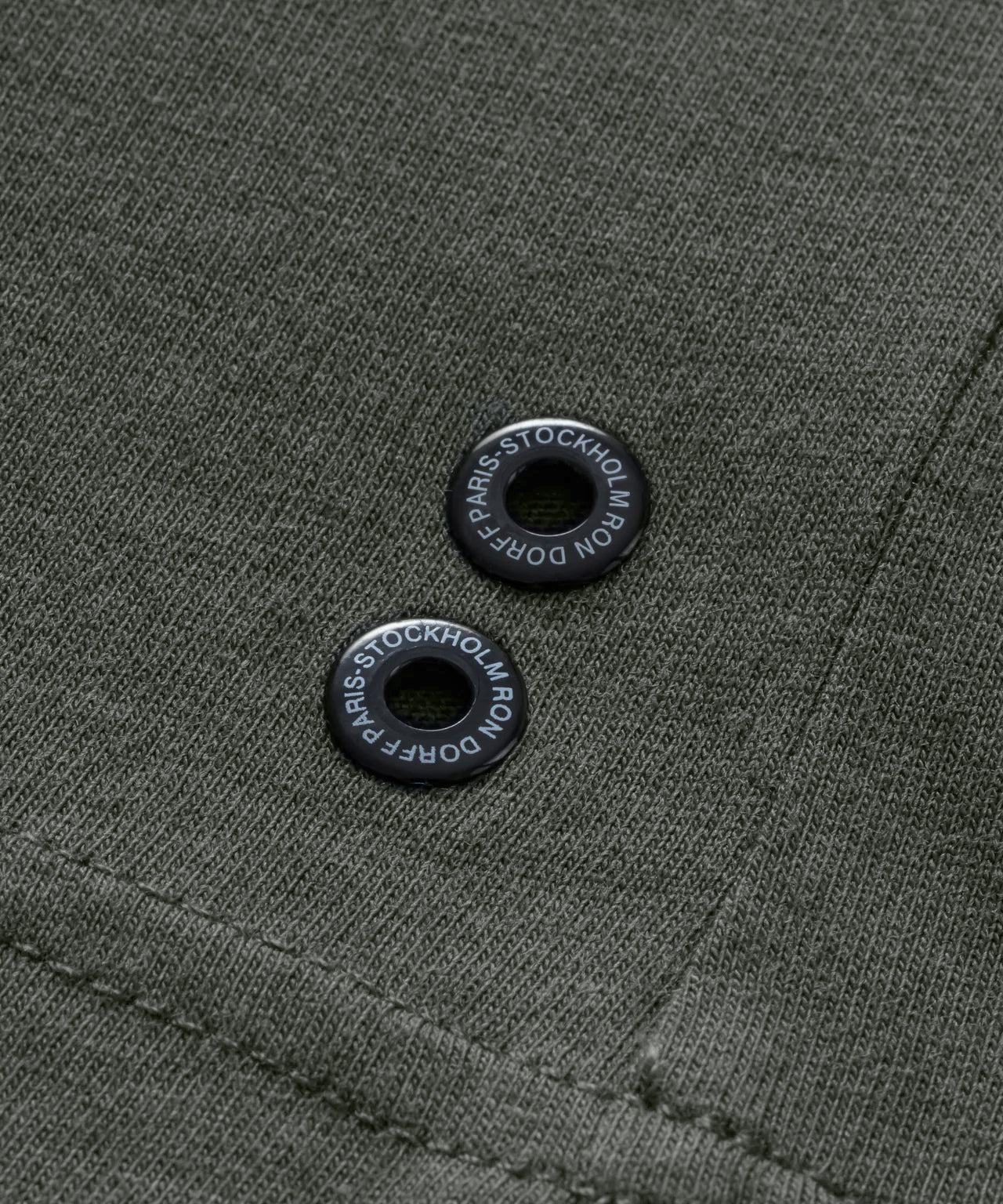 T-shirt col rond en coton: Vert militaire