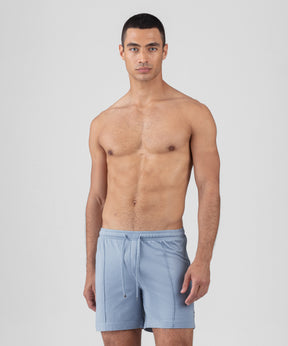 Cotton Modal Home Shorts: Dusty Blue