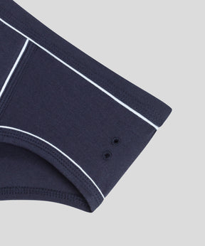 Y-Front Briefs w. Piping: Navy
