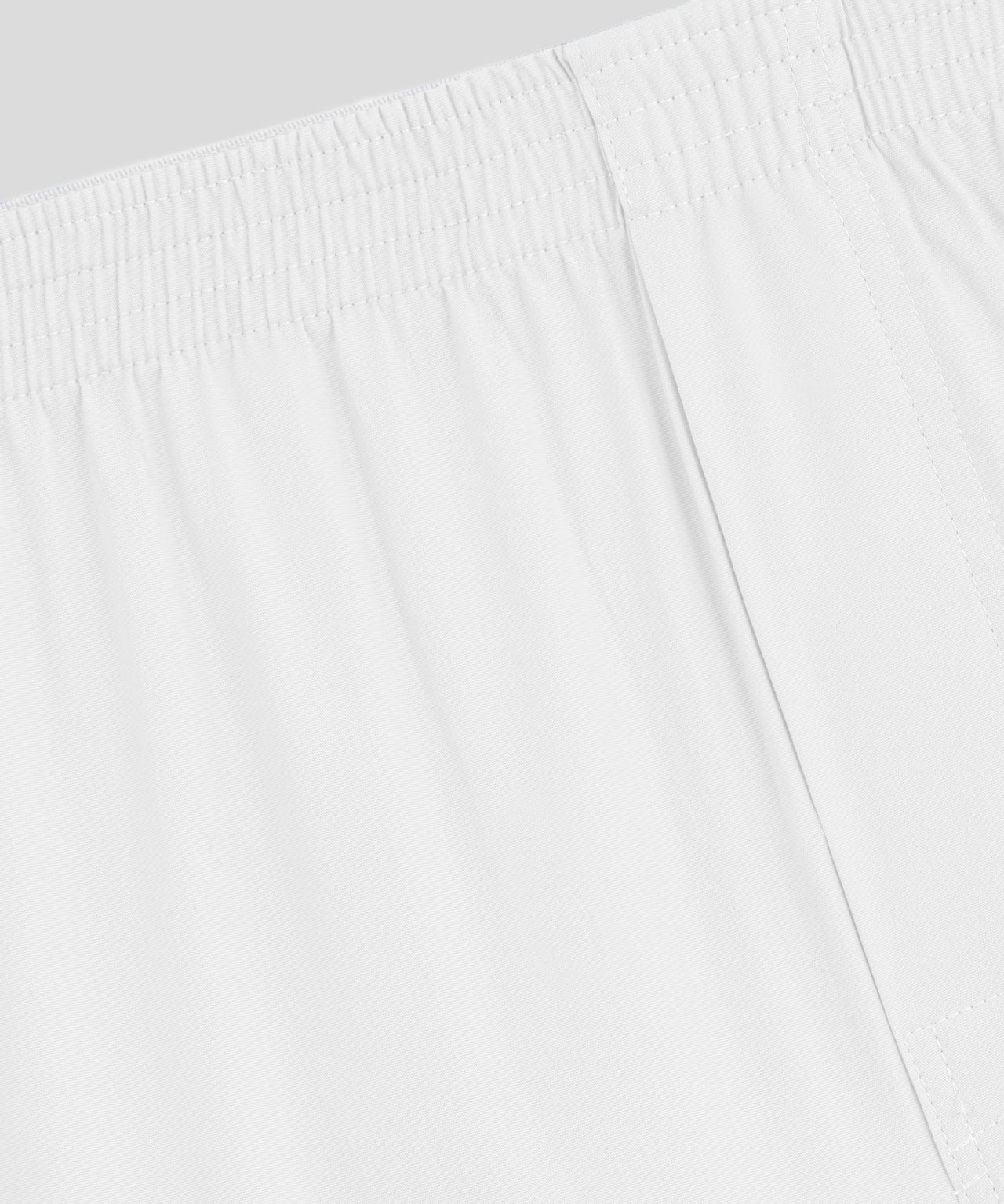 Caleçon en coton avec bords arrondis: Blanc optique