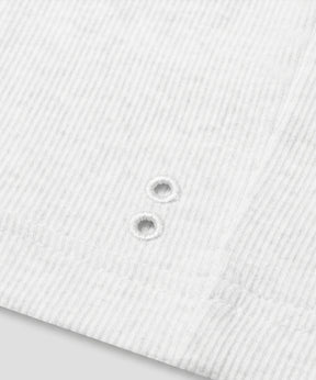 Army Ribbed Tank Top: White